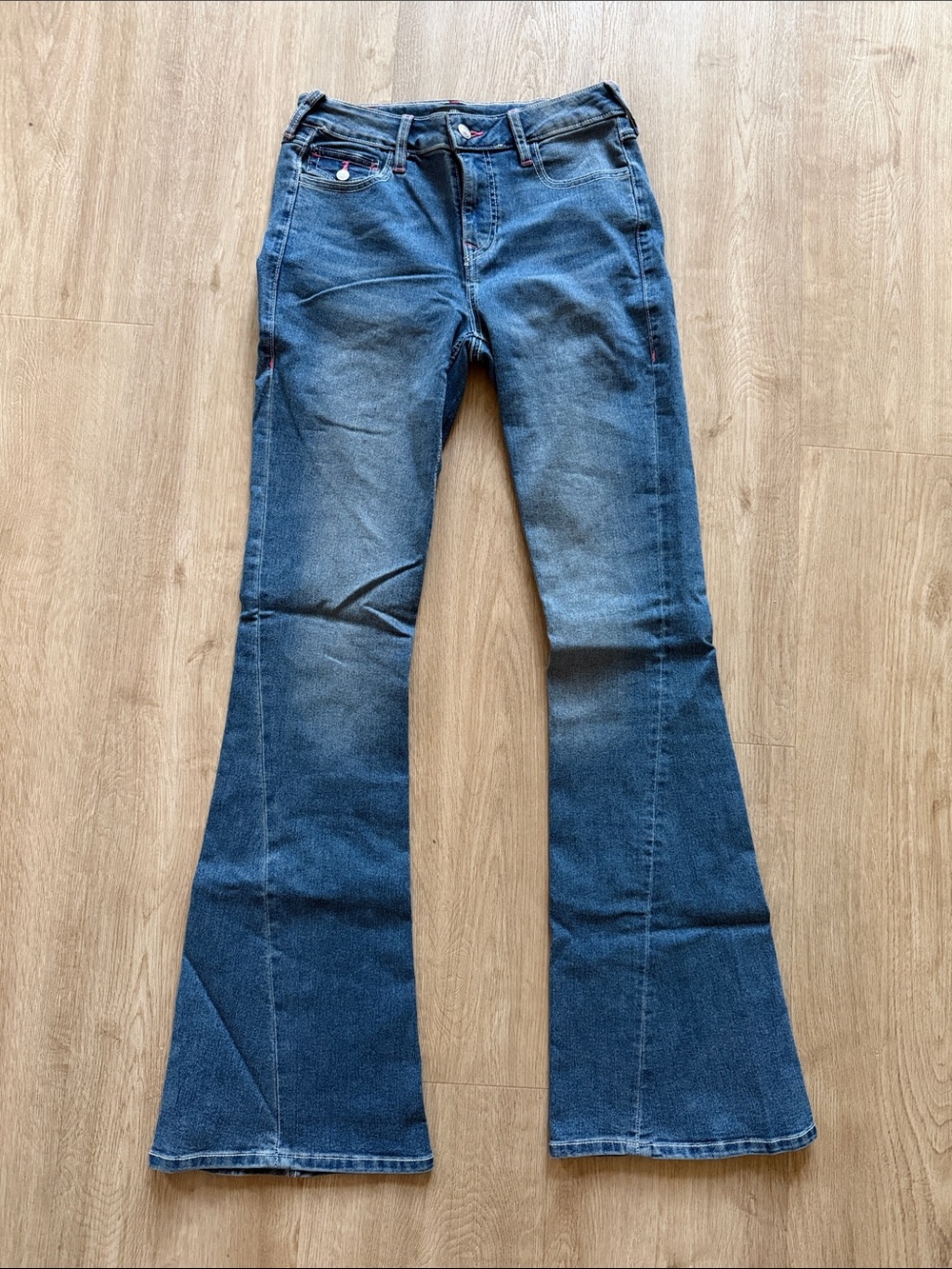 True Religion Joey Dark Blue Flare Jeans - Classic Bootcut Style NWOT